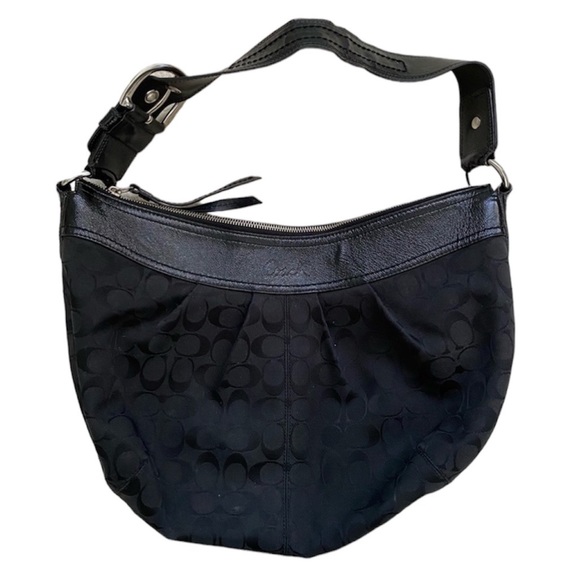 Coach Signature Soho black hobo purse - Picture 1 of 16